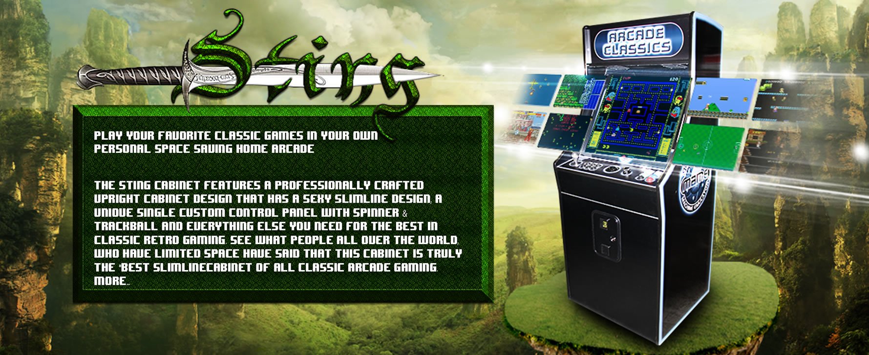 Arcade game machines Sting-Panel